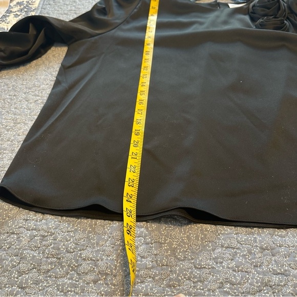 Gibson Latimer Shirt Black Feminine Romantic Rosettes & Covered Buttons Size XXL - Picture 11 of 12